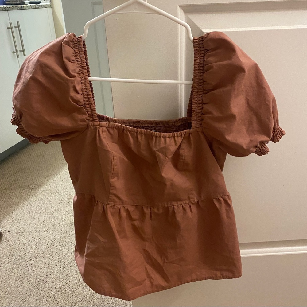 Abercrombie puffed sleeve top
